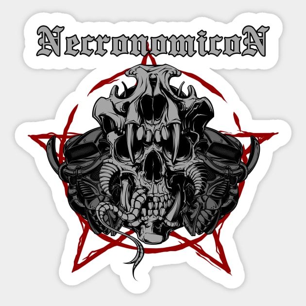 NECRONOMICON LOGO Sticker by theanomalius_merch